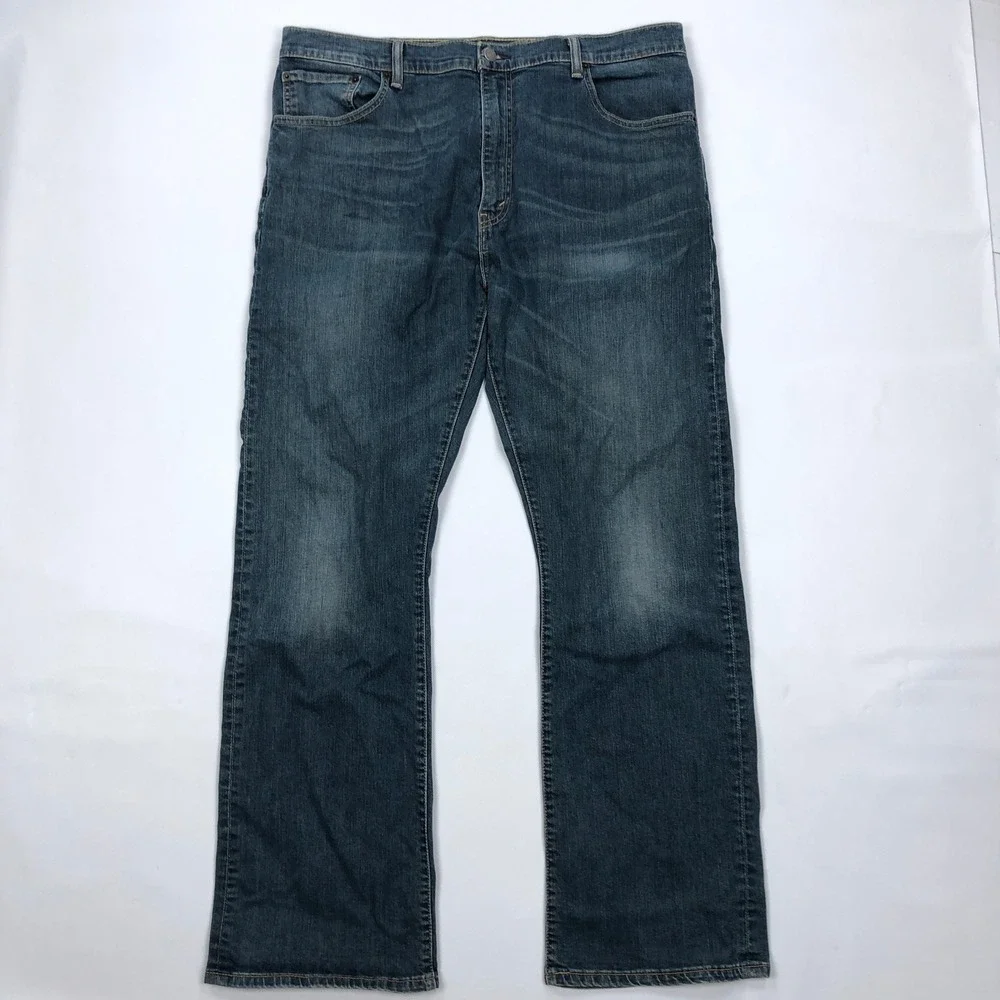 Levis 517 Mens 40x32 Blue Bootcut Jeans Medium Wash Denim Stretch Pants
